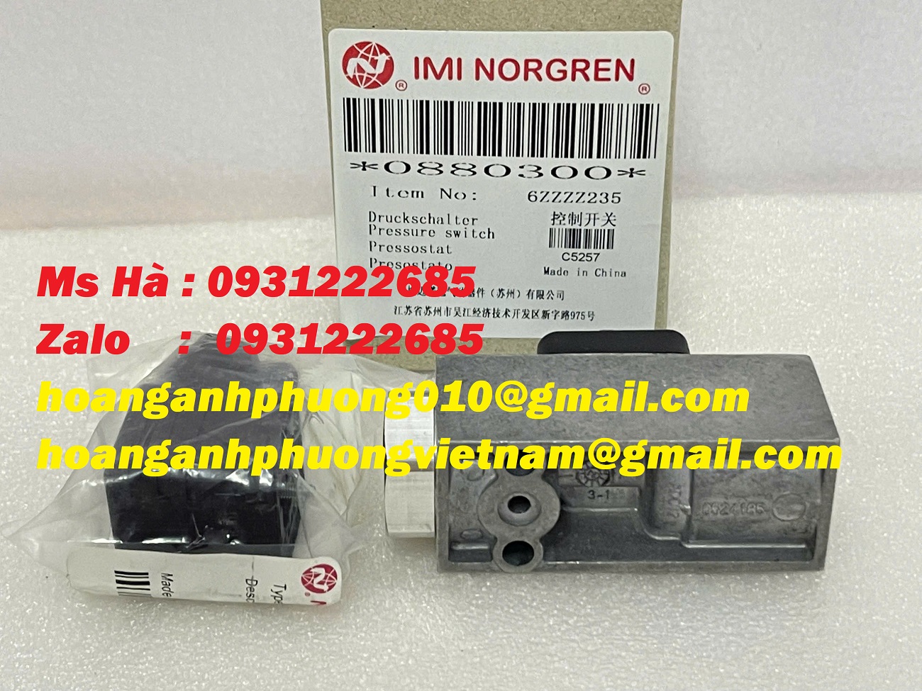 0880300 IMI Norgren | Công tắc áp suất | bảo hành đầy đủ